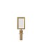 Montour Line Stanchion Post Top Sign Frame 7 x 11 in. V Satin Brass HDSF-711-V-SB - alternate 1